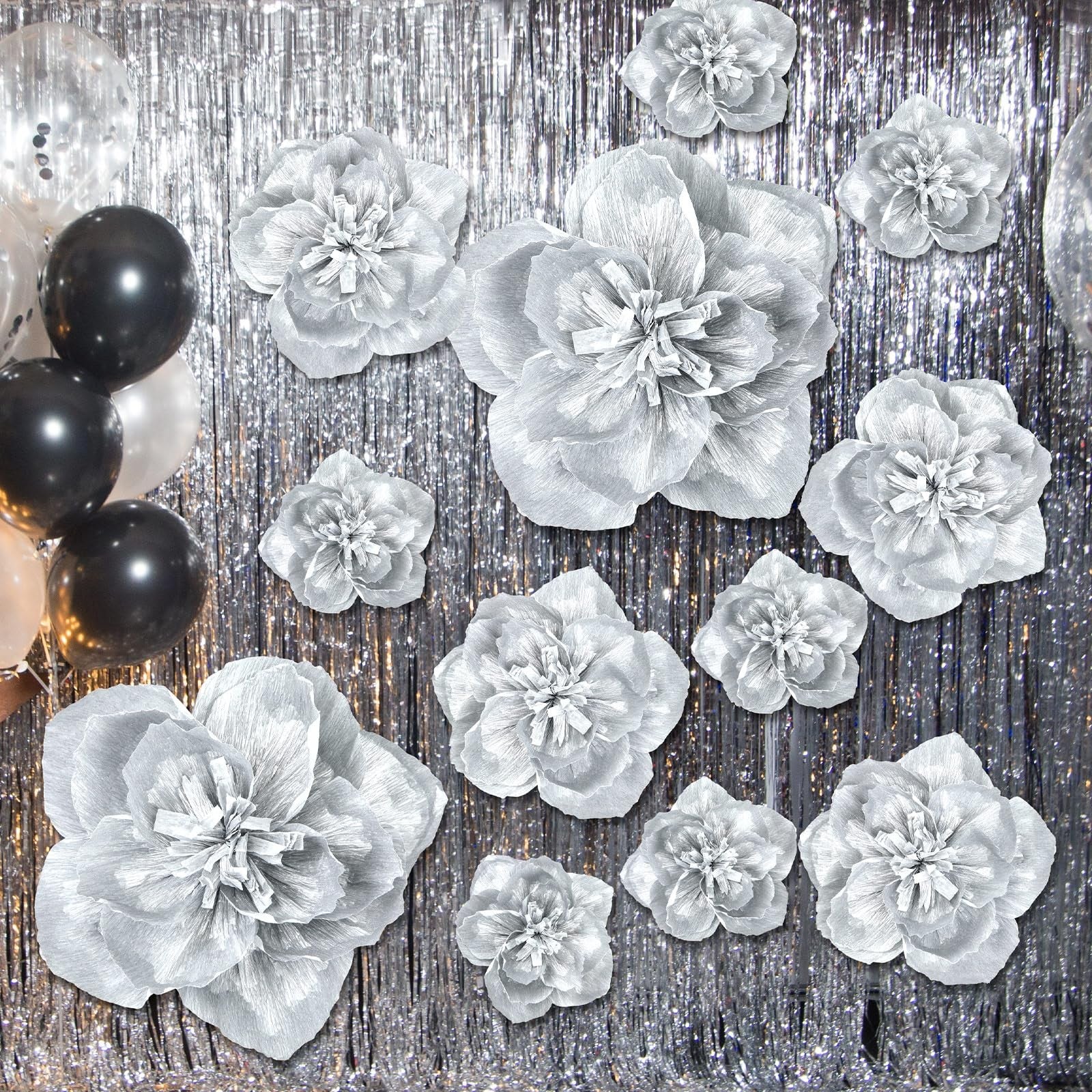 Humyoun giant artificial paper flower decoration with large, colorful blooms for handcrafted decor and event decoration.