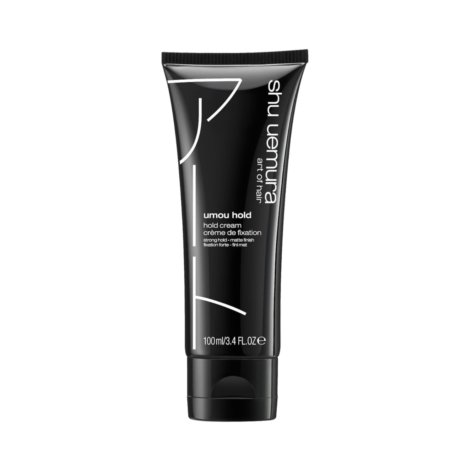 Shu Uemura Art of Hair Umou Hold Hair Cream jar with product label, showcasing the styling cream for long-lasting hold.