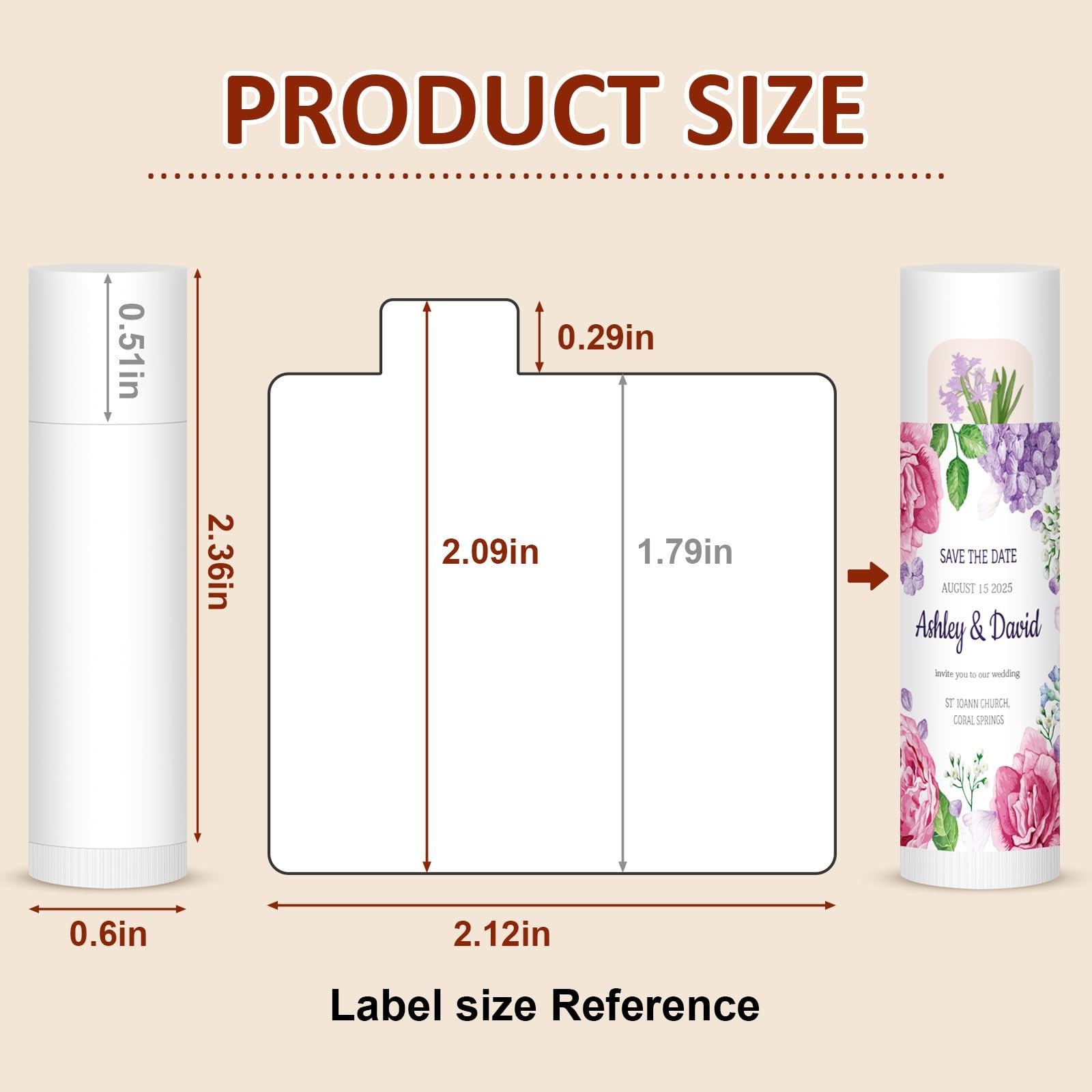 VISRIE 210-pack of unlabeled natural lip balm tubes, blank and ready for personalization, shown in an organized bulk pack.