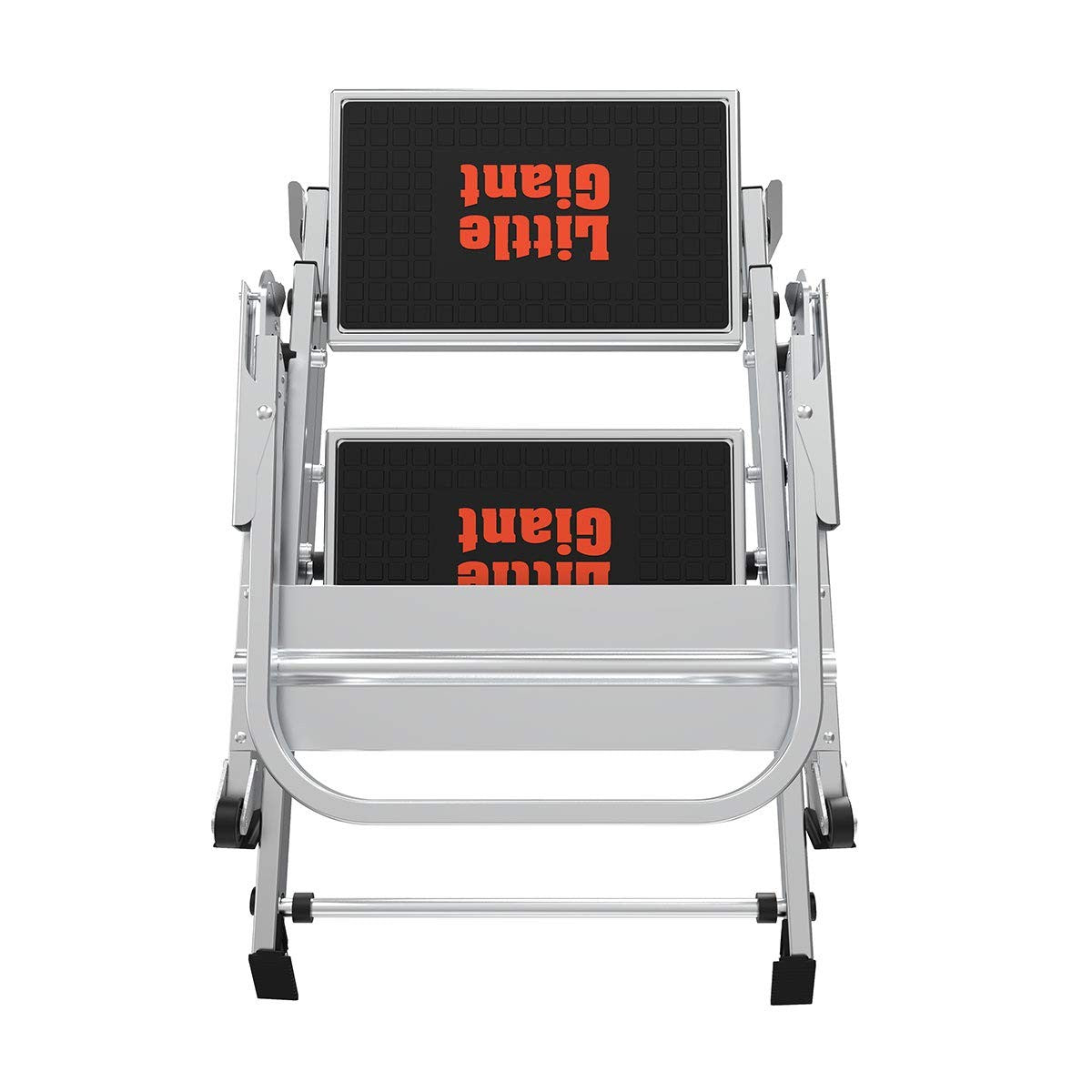 Little Giant Safety Step 2-step aluminum step stool, 2-foot Type 1A ladder, sturdy and lightweight for household or work use