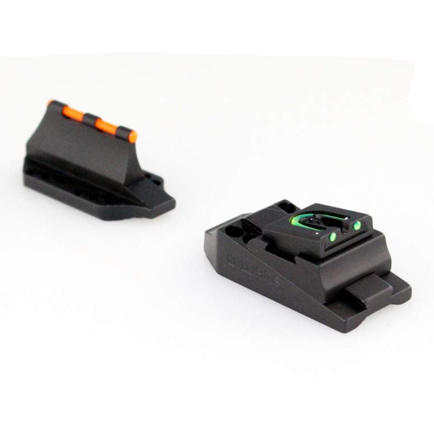 Williams Universal Slugger Fire Sight Set for firearms, featuring adjustable sights with bright green and red accents for improved aiming.