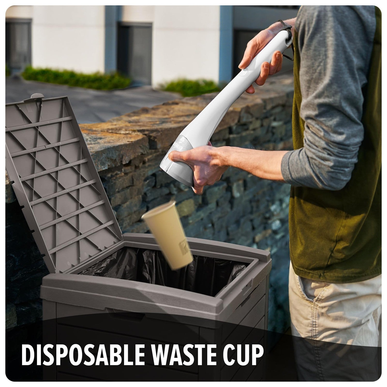 Dirt Devil Dogwalker 60-pack disposable waste cups for pet waste cleanup, featuring durable plastic design and leak-proof construction.