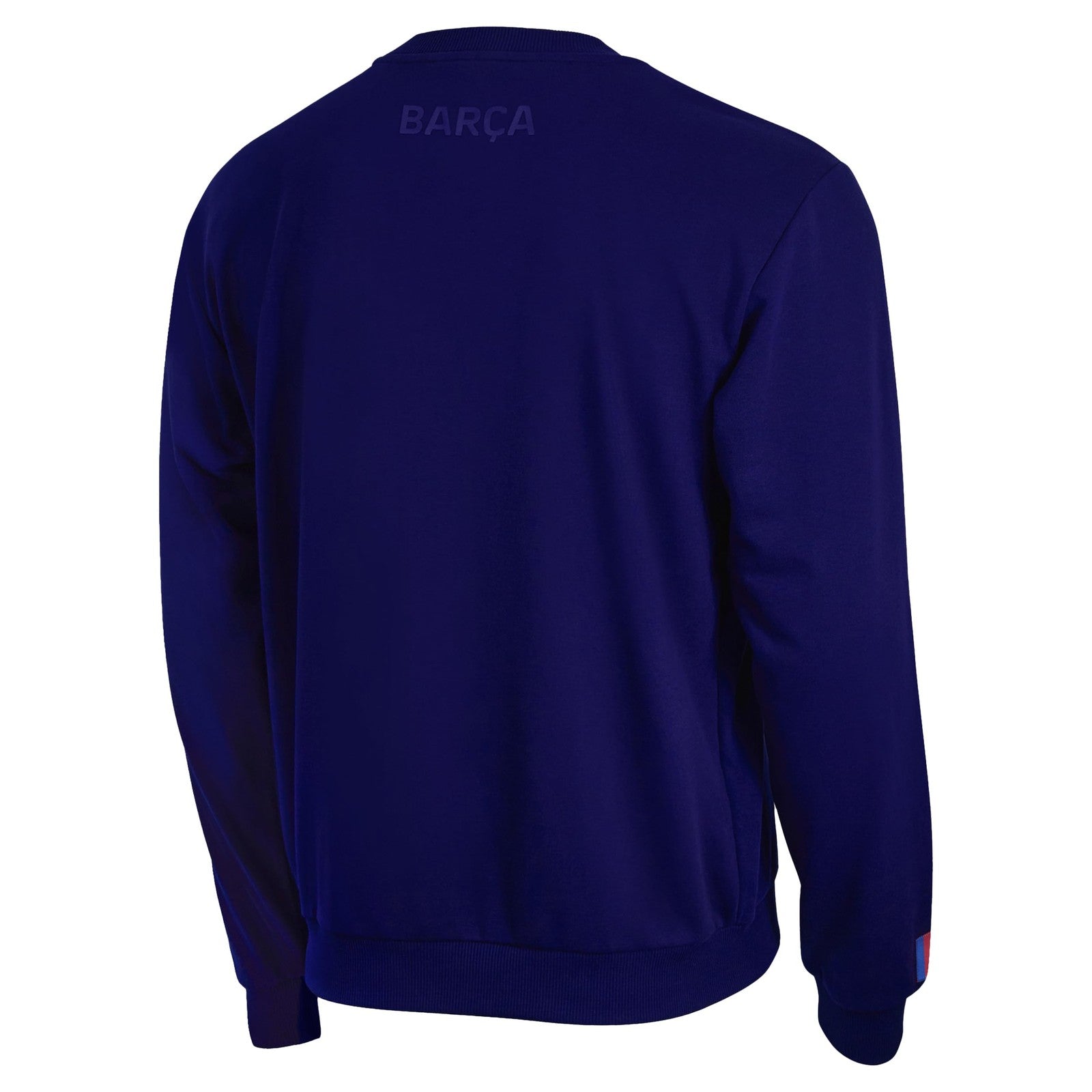 Icon Sports FC Barcelona cotton Terry crewneck pullover sweatshirt with team logo and branding on soft, comfortable fabric.