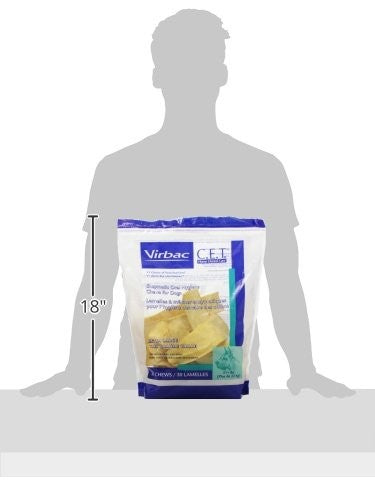 Virbac C.E.T. enzymatic oral hygiene chews for large dogs over 51 lbs, designed to reduce plaque and promote dental health.