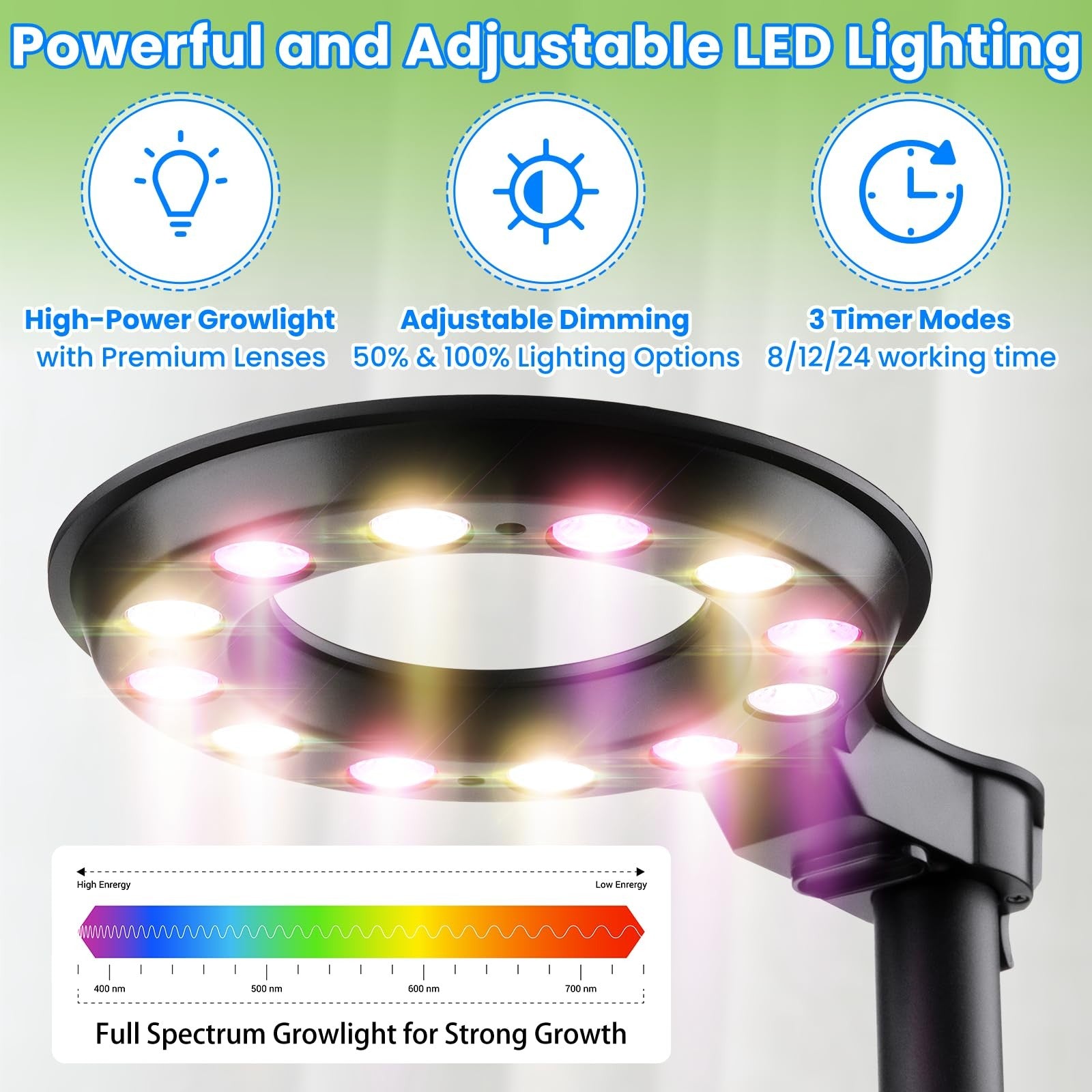 E SUPEREGROW indoor plant hydroponics tower kit with grow light for herbs and vegetables, compact indoor gardening system
