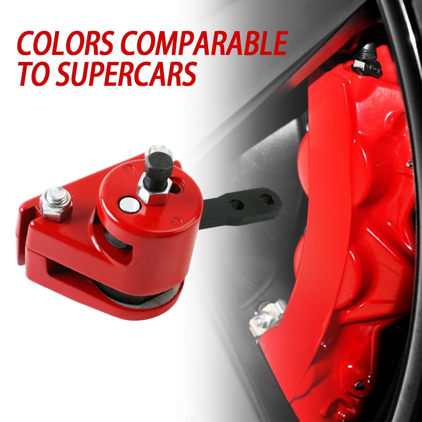 PACEWALKER Go Kart brake caliper and bracket with pads for Manco 9598, showing the mechanical brake components and mounting hardware.