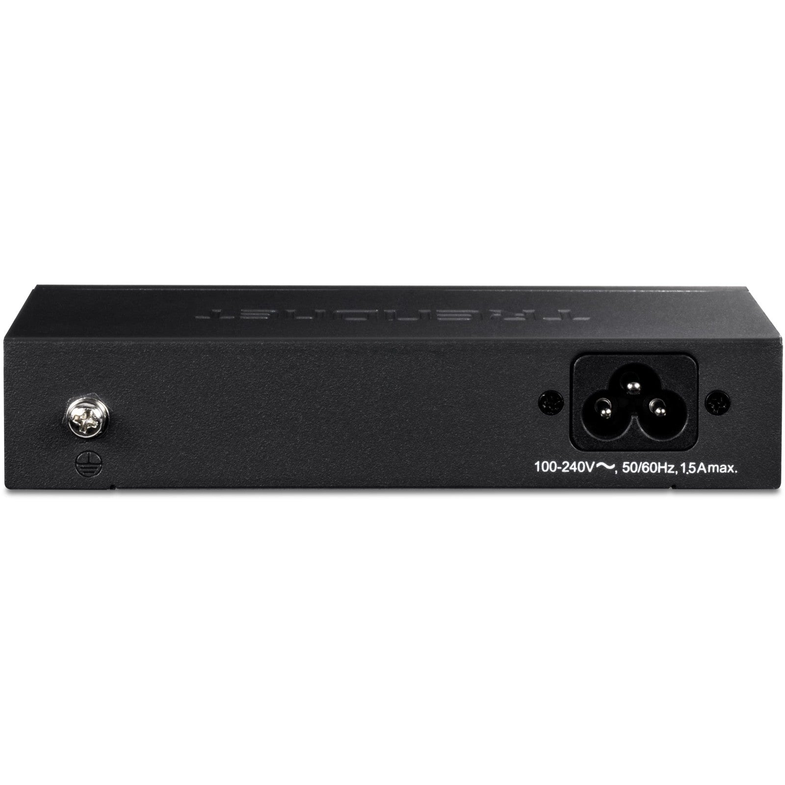 TRENDnet 6-Port Fast Ethernet PoE+ switch with power ports and LED indicators, NDAA compliant, 60W PoE budget