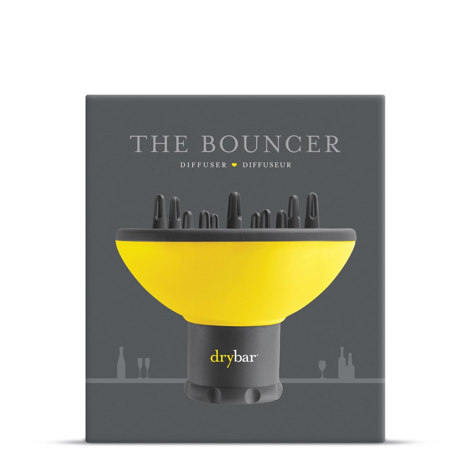 Drybar The Bouncer diffuser for curly hair, universal fit, reducing frizz with a large, textured surface for even air distribution.