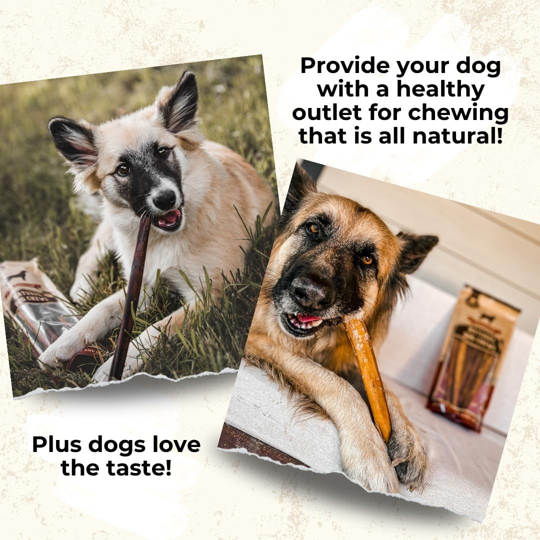 Bully Bunches Premium Beef Collagen Chews for Dogs, natural and long-lasting dog treats on a white background.