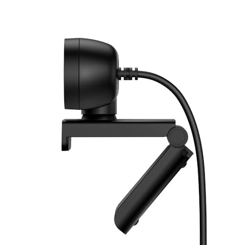 HP 320 FHD Webcam with built-in microphone and privacy cover, USB-A computer camera for desktop video calls and streaming.