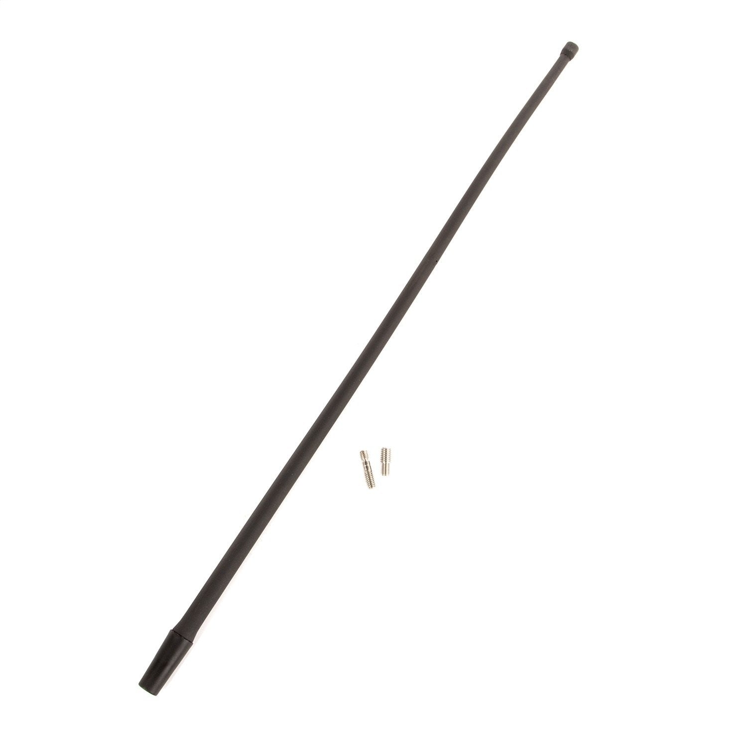 Rugged Ridge Reflex antenna mounted on a Jeep Wrangler or Gladiator, compatible with models from 1997 to 2025, TJ, JK, JL, JT.
