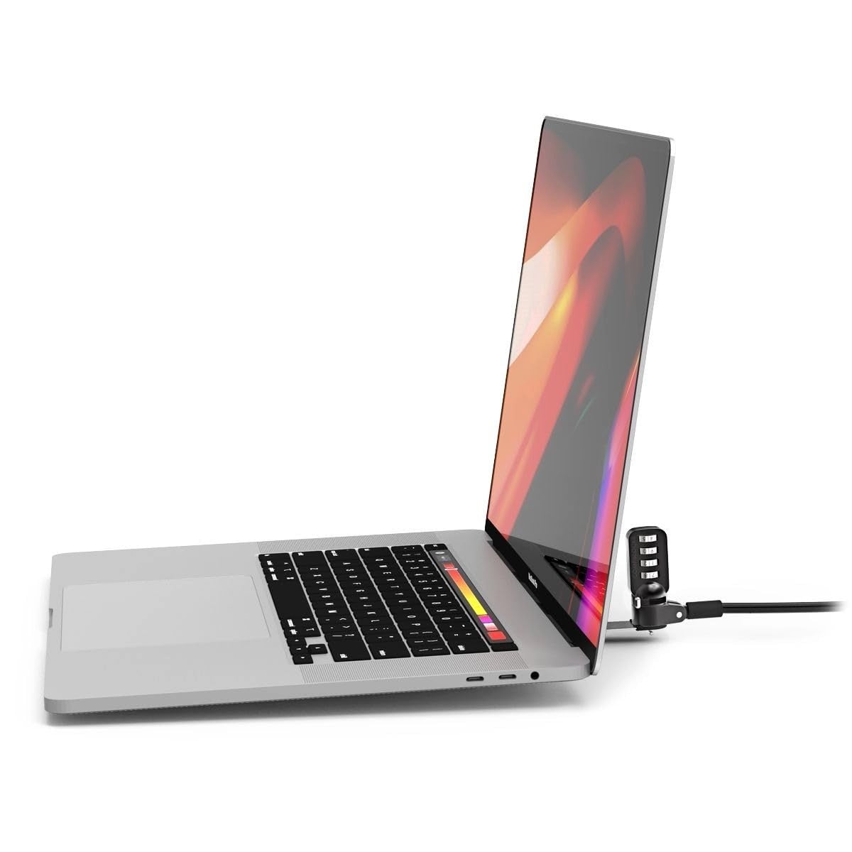 Silver Compulocks Blade Universal Lock Slot Adapter shown in close-up view, designed for securing electronic devices with lock slots.