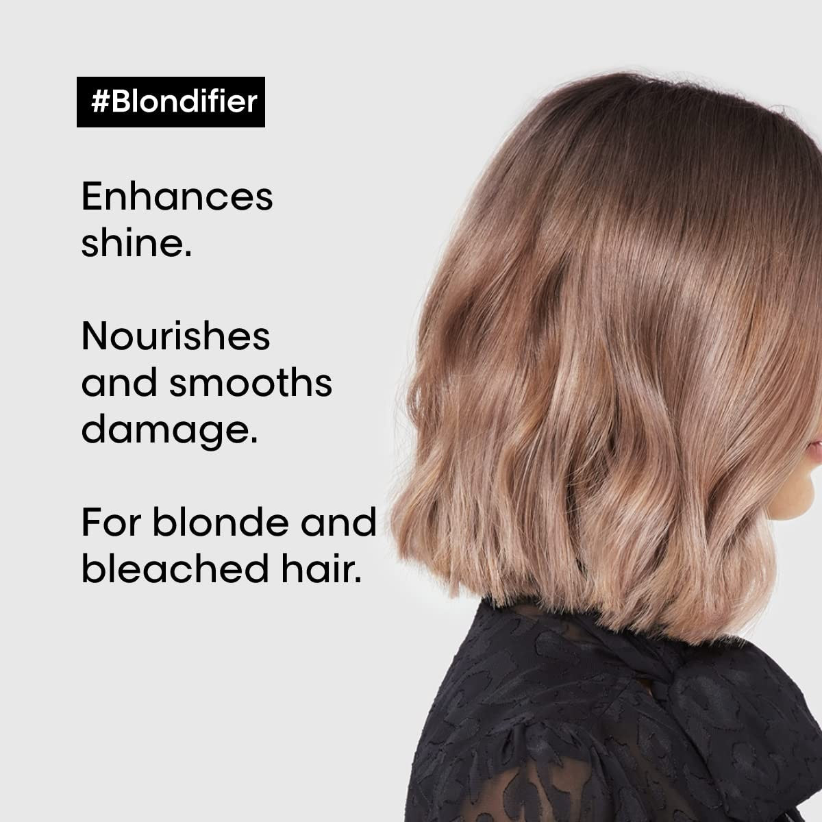 L'Oréal Professionnel Paris Blondifier Clarifying Shampoo bottle, designed for restoring color and clarifying hair.