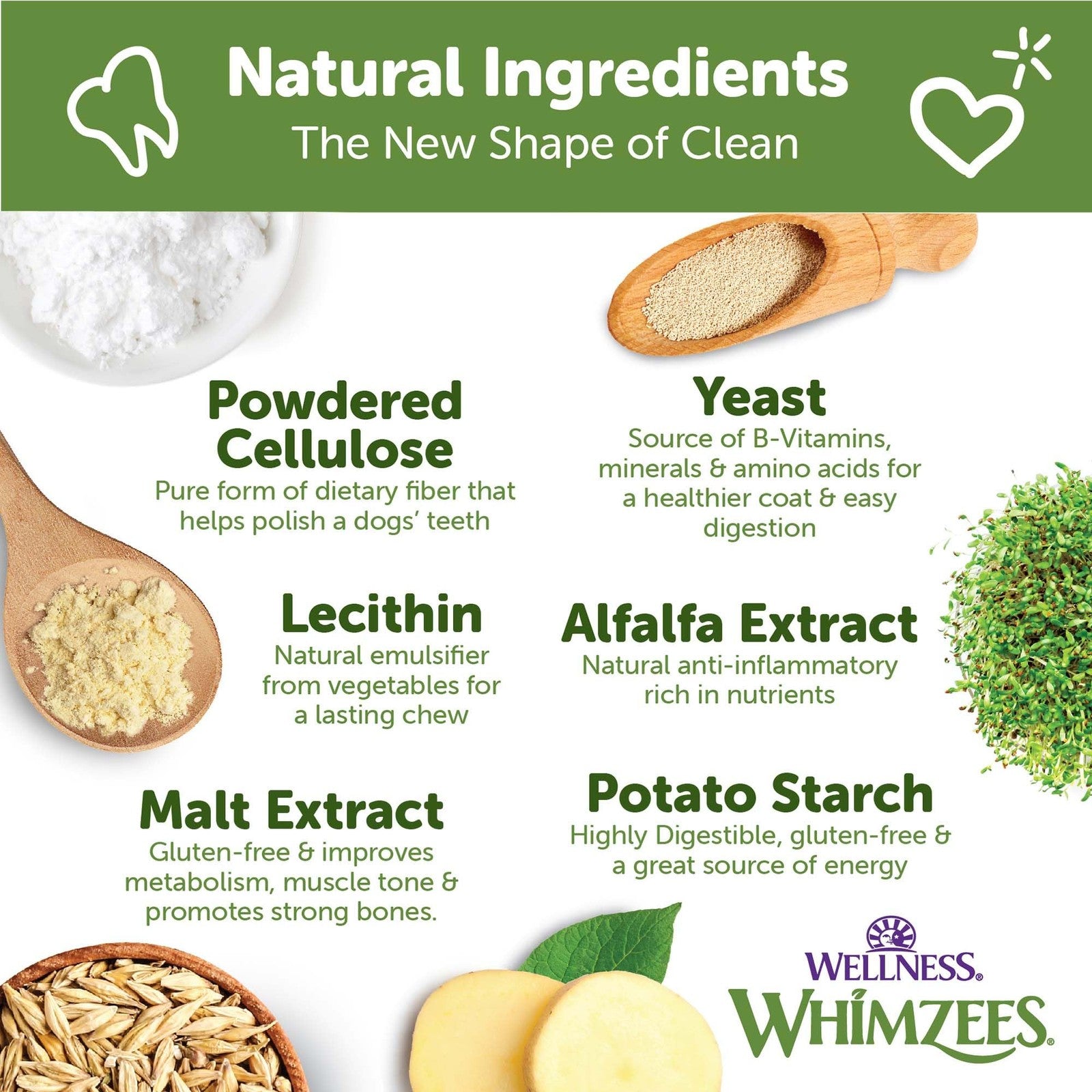 Wellness WHIMZEES X-Large Dog Dental Treats Value Box with 15 natural, textured chews for oral health and freshen breath.