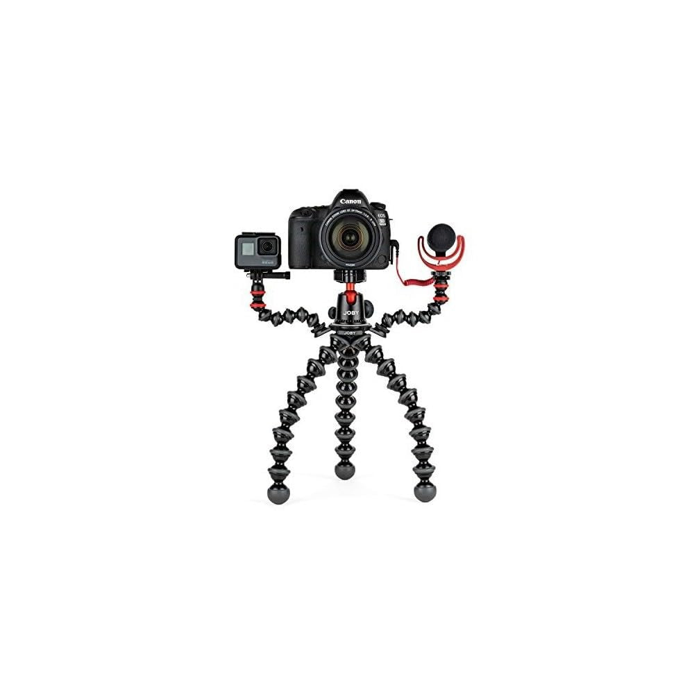 Joby GorillaPod Arm Kit for action cameras, microphones, and lights, featuring flexible mounting arms and adjustable joints.