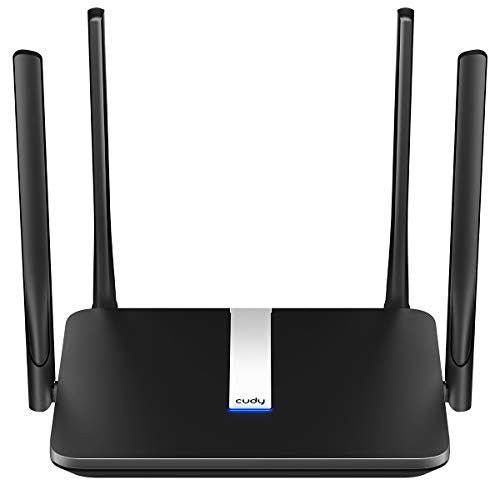 Unbranded Cudy AC1200 dual-band 4G LTE modem router with SIM card slot and mesh Wi-Fi, showing the device's front view.