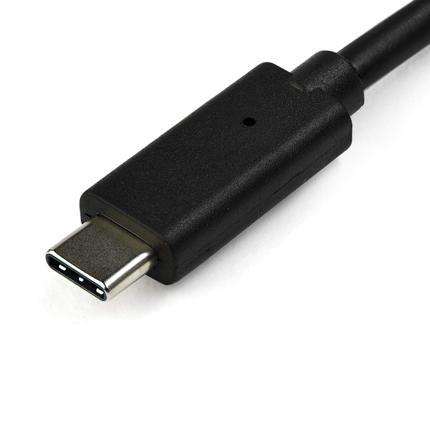 StarTech.com 4-Port USB-C Hub with 2 USB-A and 2 USB-C ports, supporting 10Gbps data transfer, connected to a laptop.