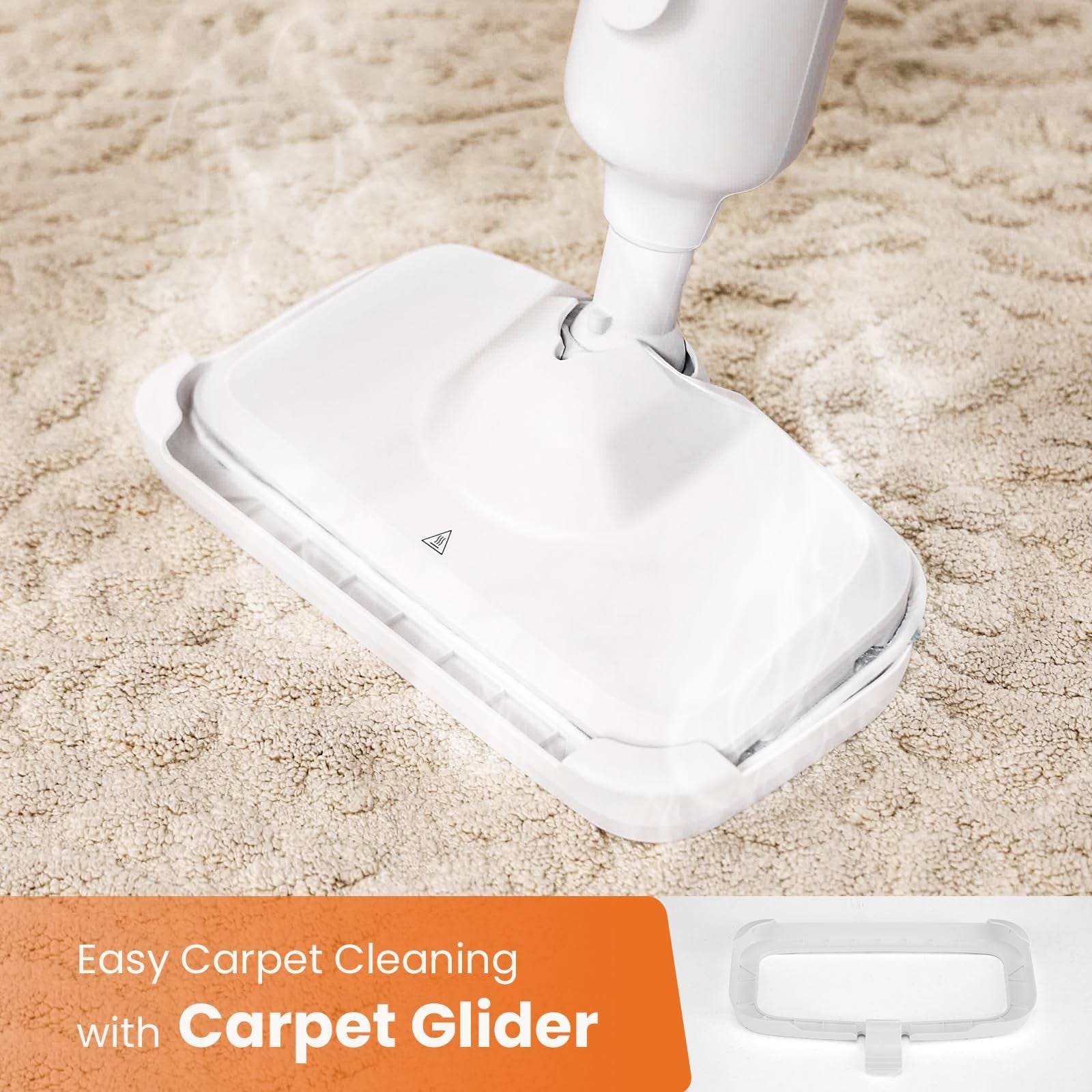 Sweetcrispy steam mop for floor cleaning, lightweight floor steamer cleaner with a sleek design on a clean tiled floor.