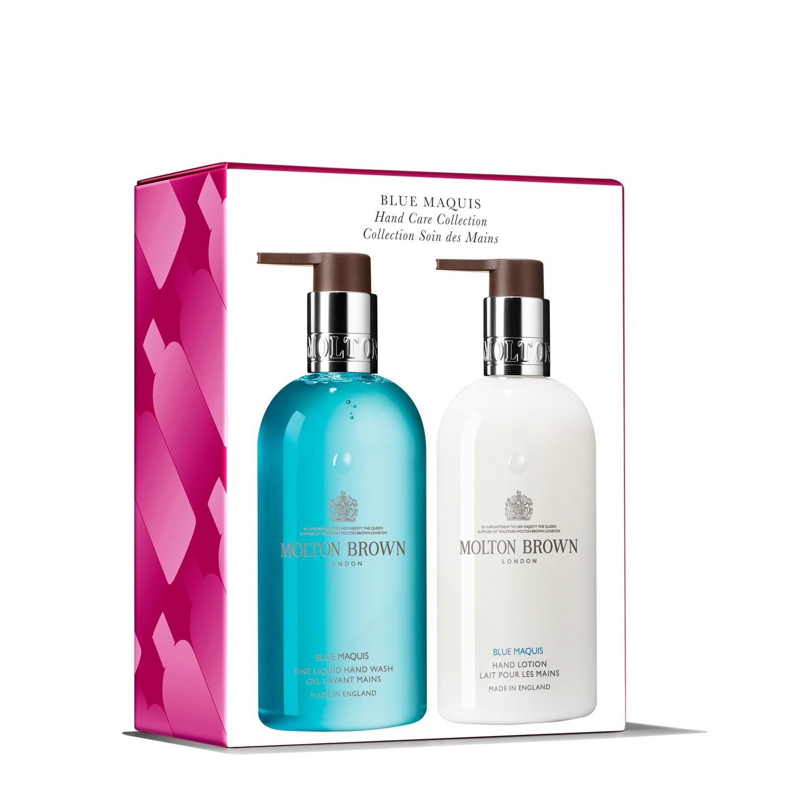 Molton Brown Blue Maquis Hand Care Collection gift set with luxurious hand creams and lotions in elegant packaging.