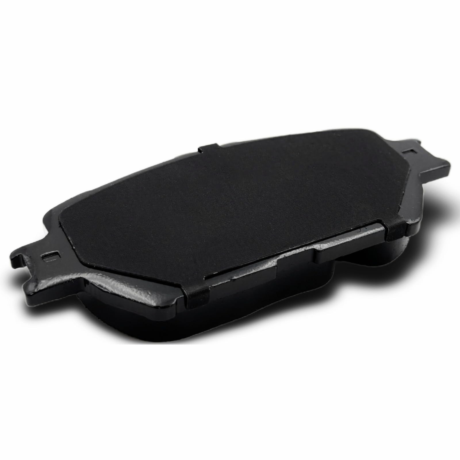 Set of 8 ceramic disc brake pads for Toyota Camry 2002-2006, front and rear, branded evkingauto, with visible brake pad components.