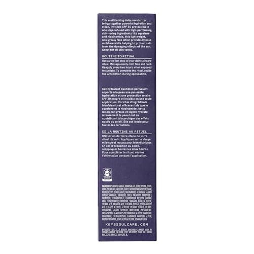 Keys Soulcare Protect Your Light Daily Moisturizer SPF 30 sunscreen in a lightweight formula, shown in a sleek jar.