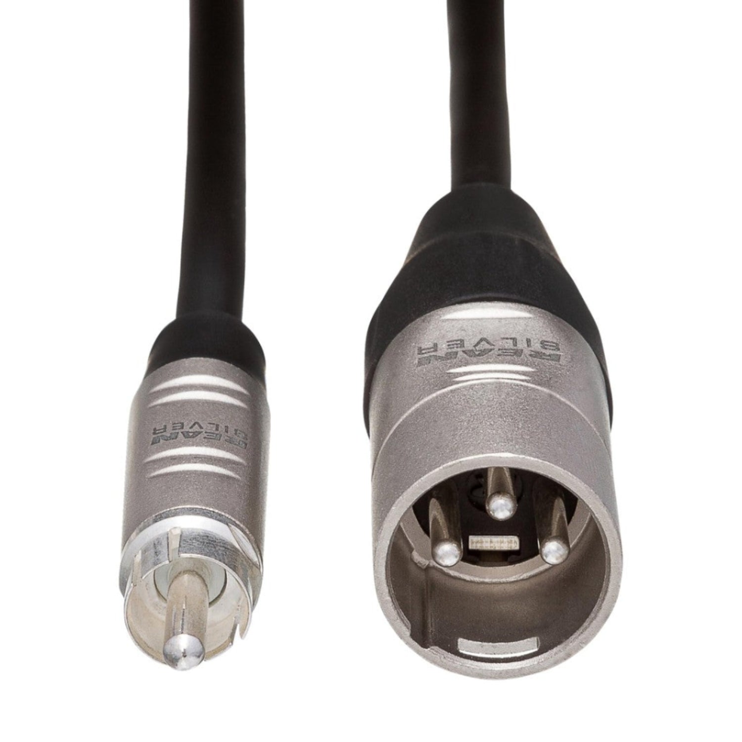 Hosa HRX-020 Pro unbalanced RCA to XLR3M audio interconnect cable, 20 feet, with REAN connectors and black cable sheath