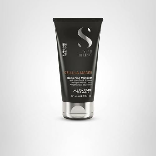 ALFAPARF MILANO Semi di Lino Sublime Cellula Madre Thickening Multiplier for fine hair, showing the product bottle and packaging.