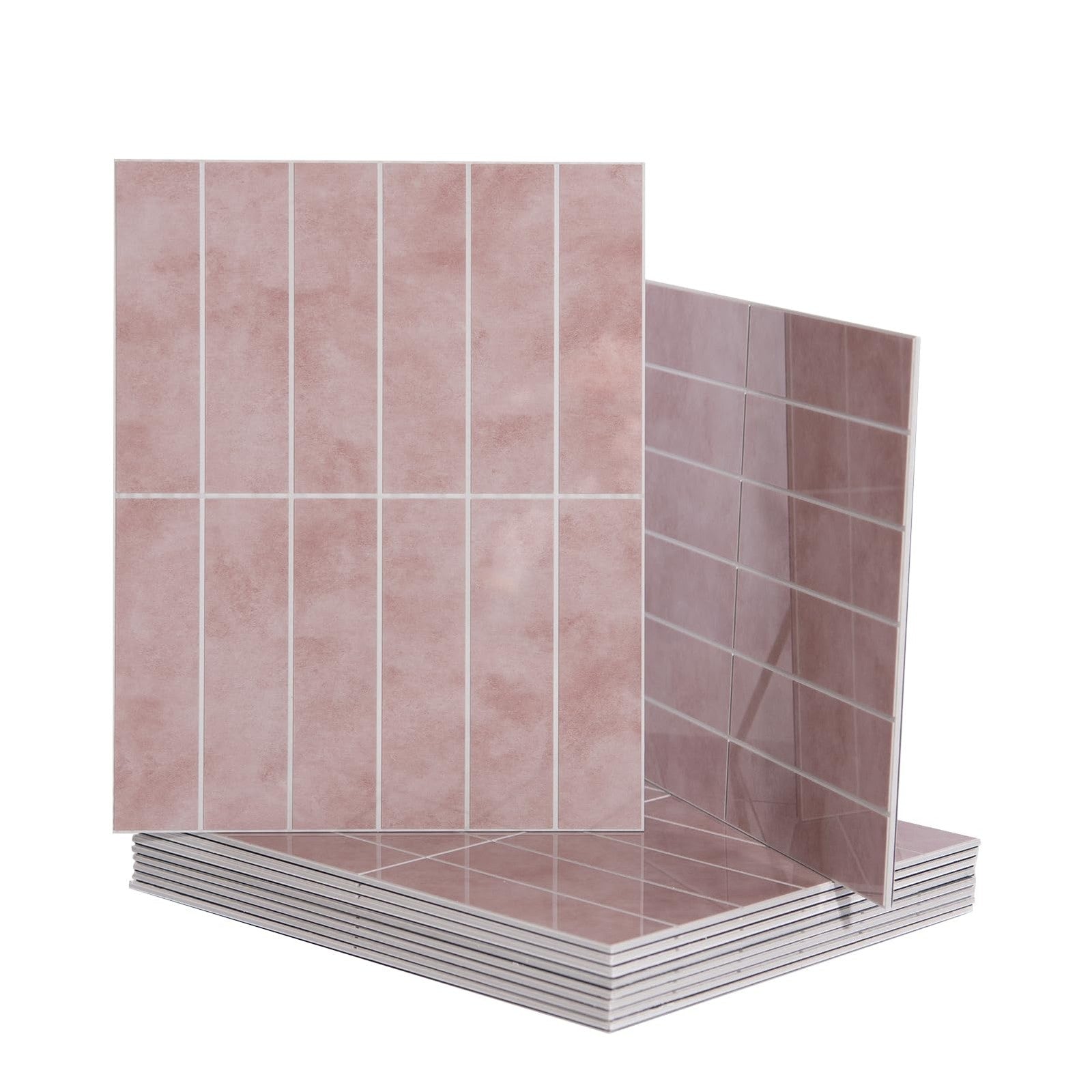 Art3d faux marble peel and stick backsplash tiles, 10-sheet pack, for kitchen wall or bathroom decor, featuring realistic marble design.