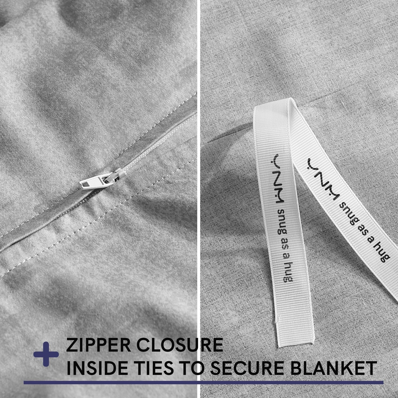 YnM cooling duvet cover for weighted blankets in gradient dark grey, 60x80 inches, featuring a soft, breathable fabric.