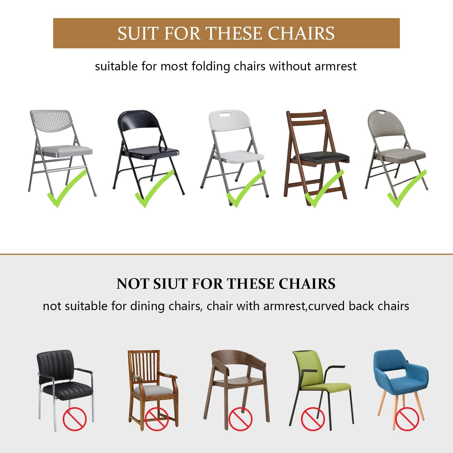 White Spandex folding chair cover by ManMengJi, designed for banquet and wedding parties, fits standard folding chairs.