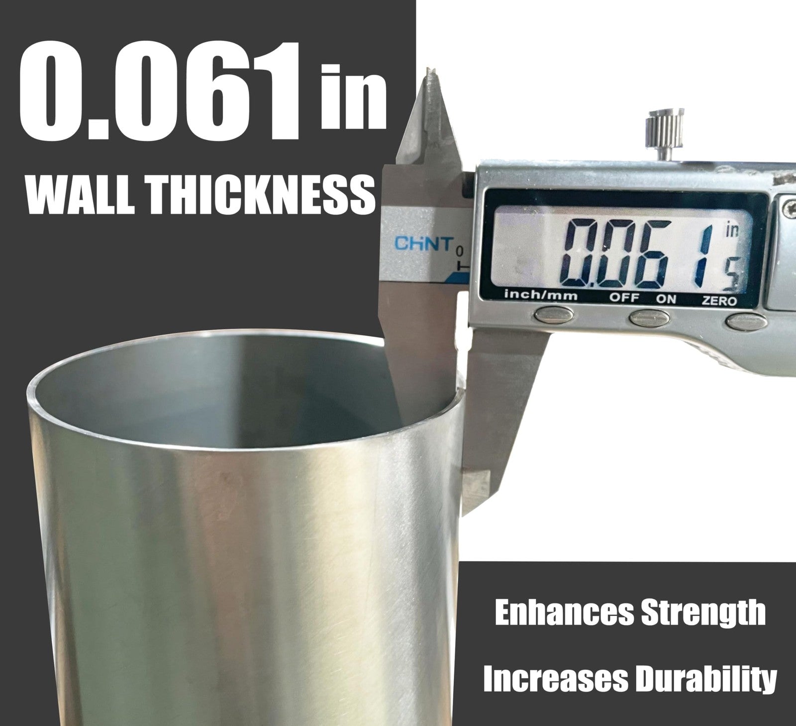 Stainless steel T304 exhaust tubing, 5-inch ID-to-OD, 30-inch straight pipe, ideal for automotive exhaust systems by HiBuyer