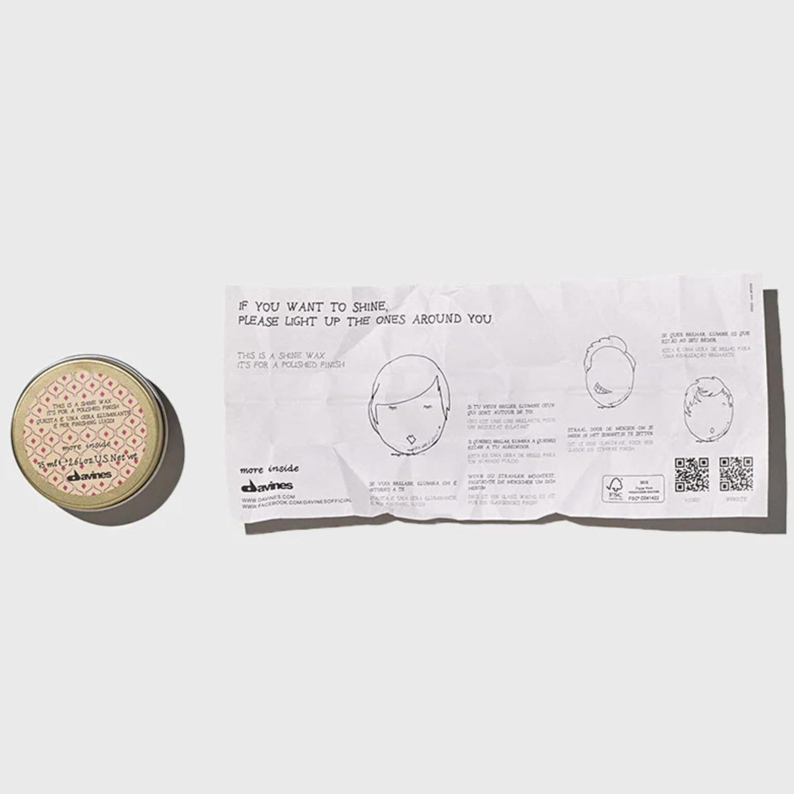 Davines This Is A Shine Wax with light hold and high shine, creamy texture in a 2.54 fl oz container.