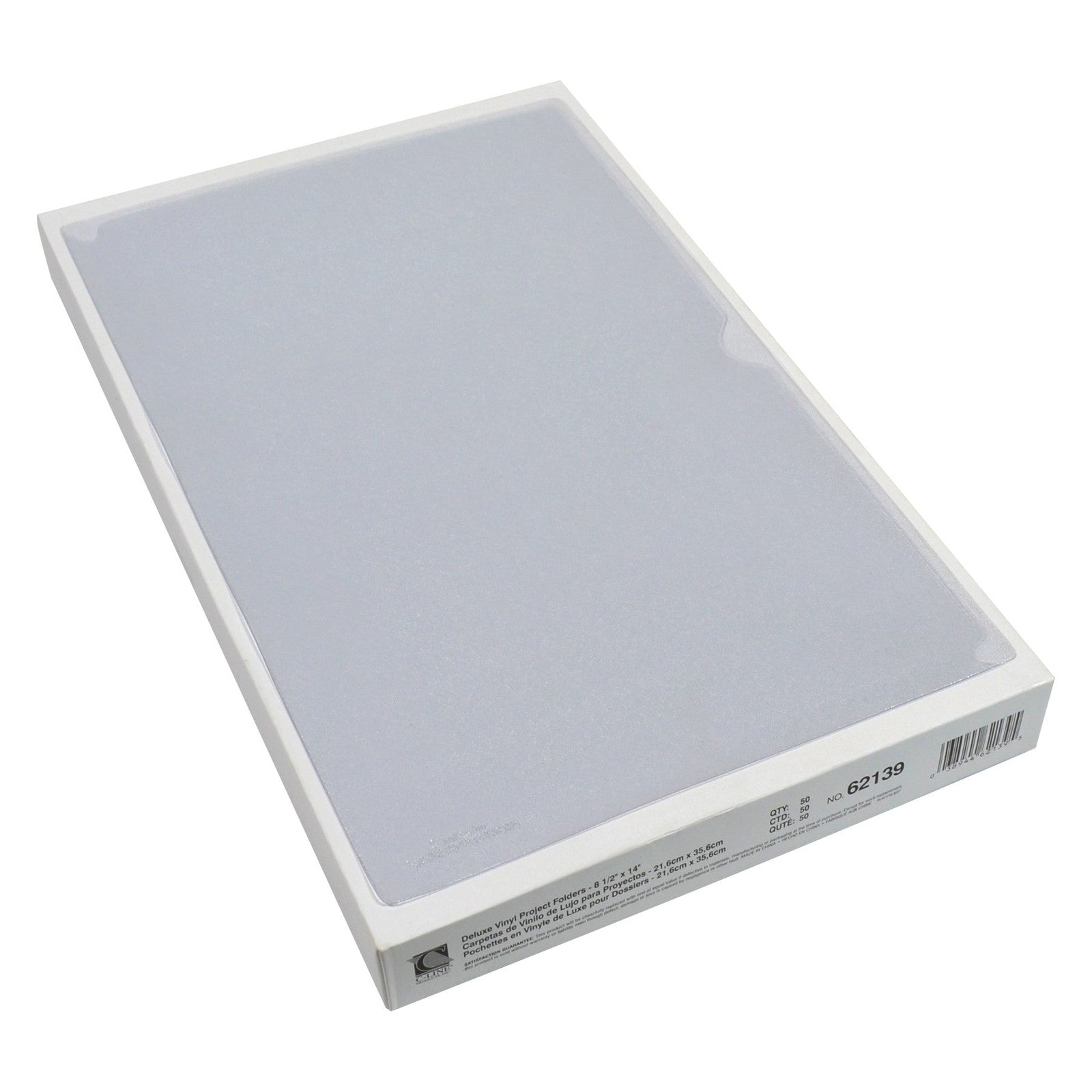 C-Line Deluxe Super Heavyweight Non-Glare Vinyl Project Folder in legal size, durable and clear for organizing documents.