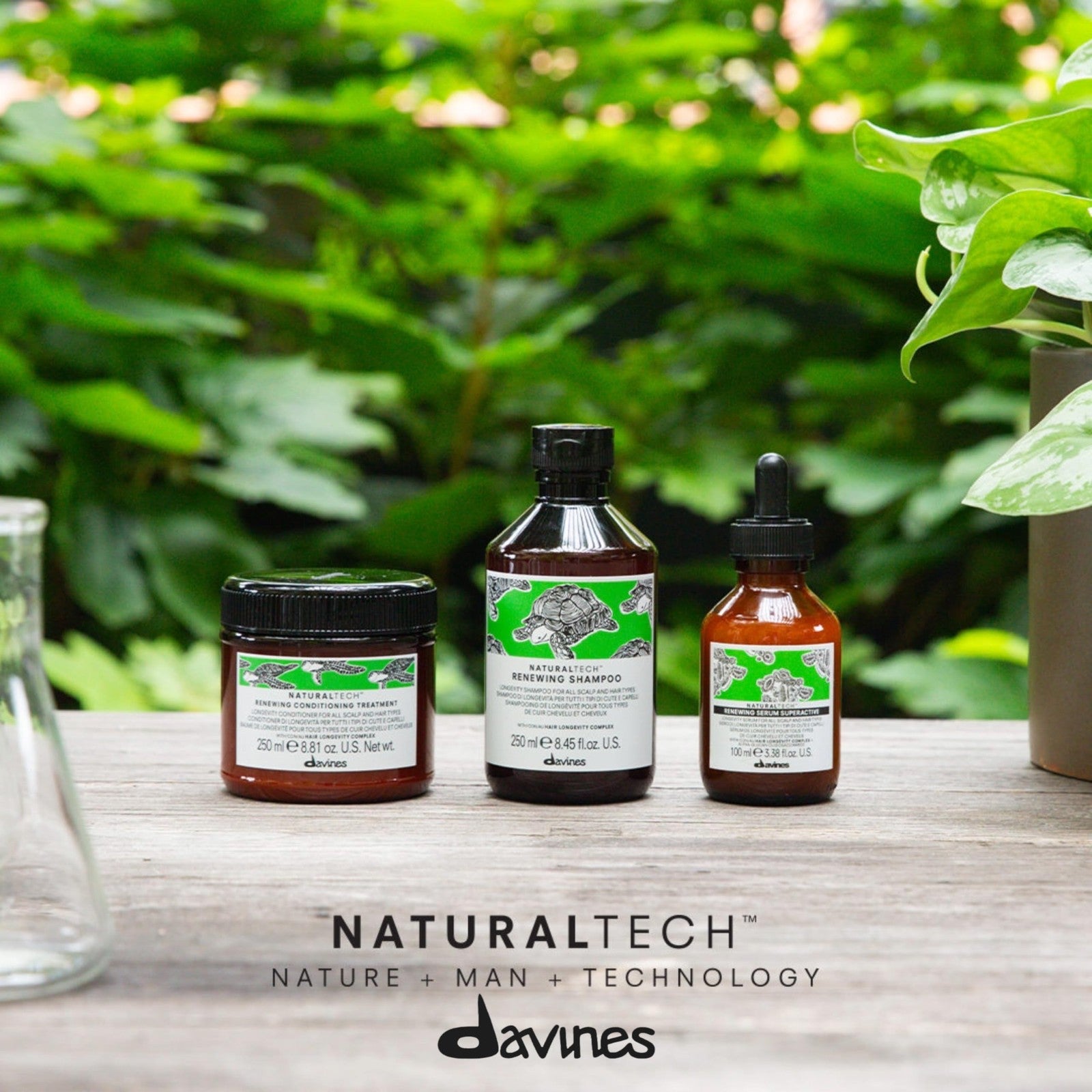 Davines Naturaltech Renewing Conditioner, gentle nourishing and moisturizing hair care product with a creamy texture and natural ingredients.