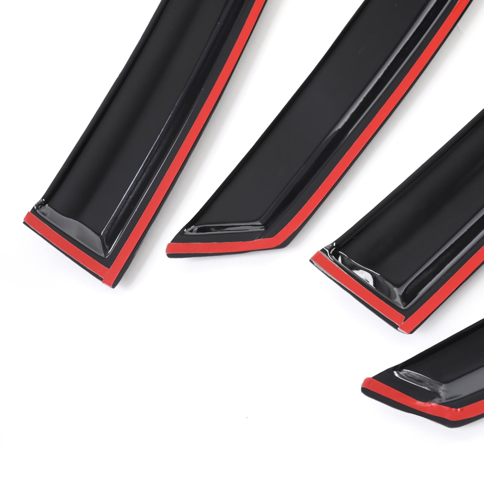 Quxunzzz rain guards side window visors for Honda Civic 4-door, outside mount, set of 4, providing weather protection and style
