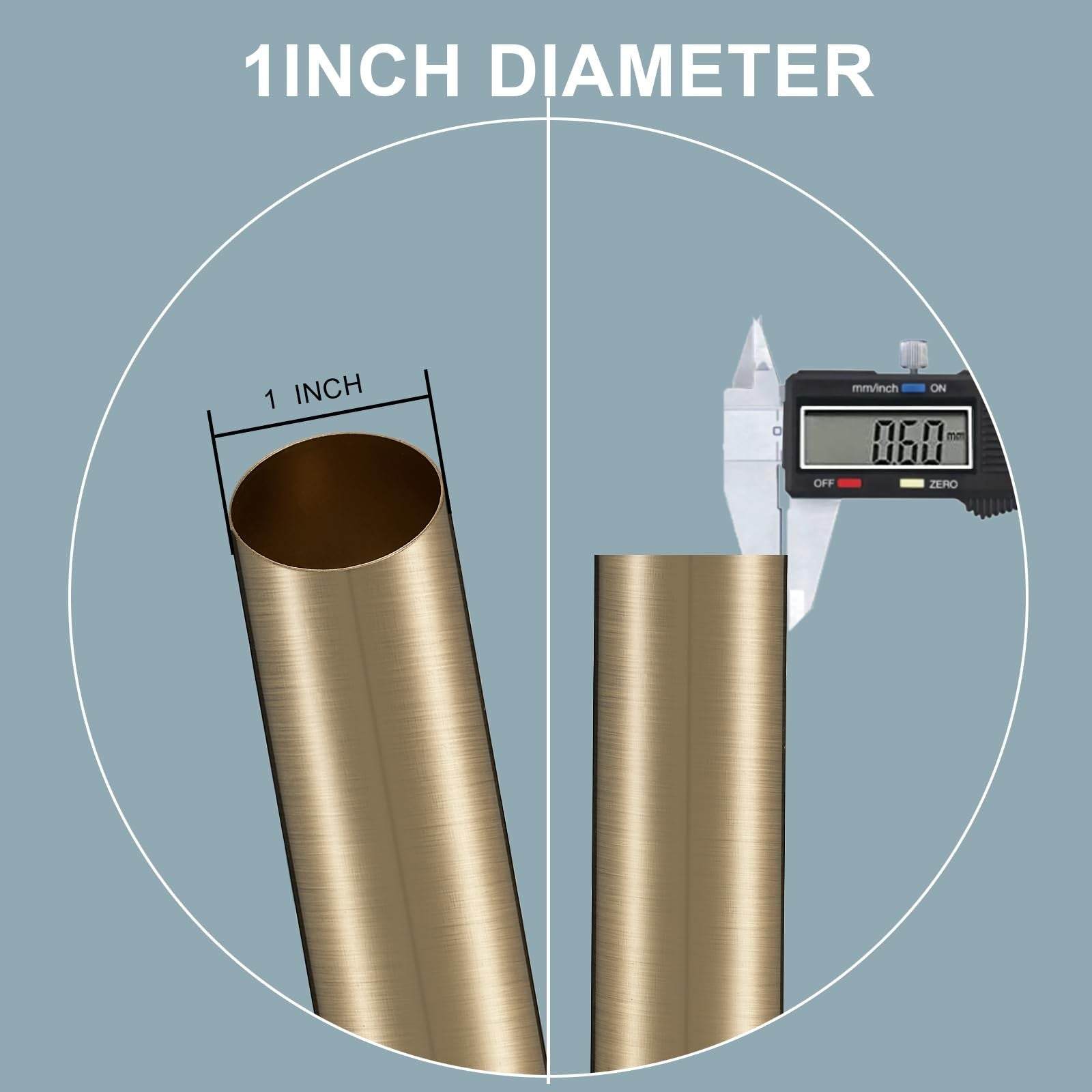 Lwiiom double blackout curtain rod set in bronze aluminum adjustable 36-72 inches