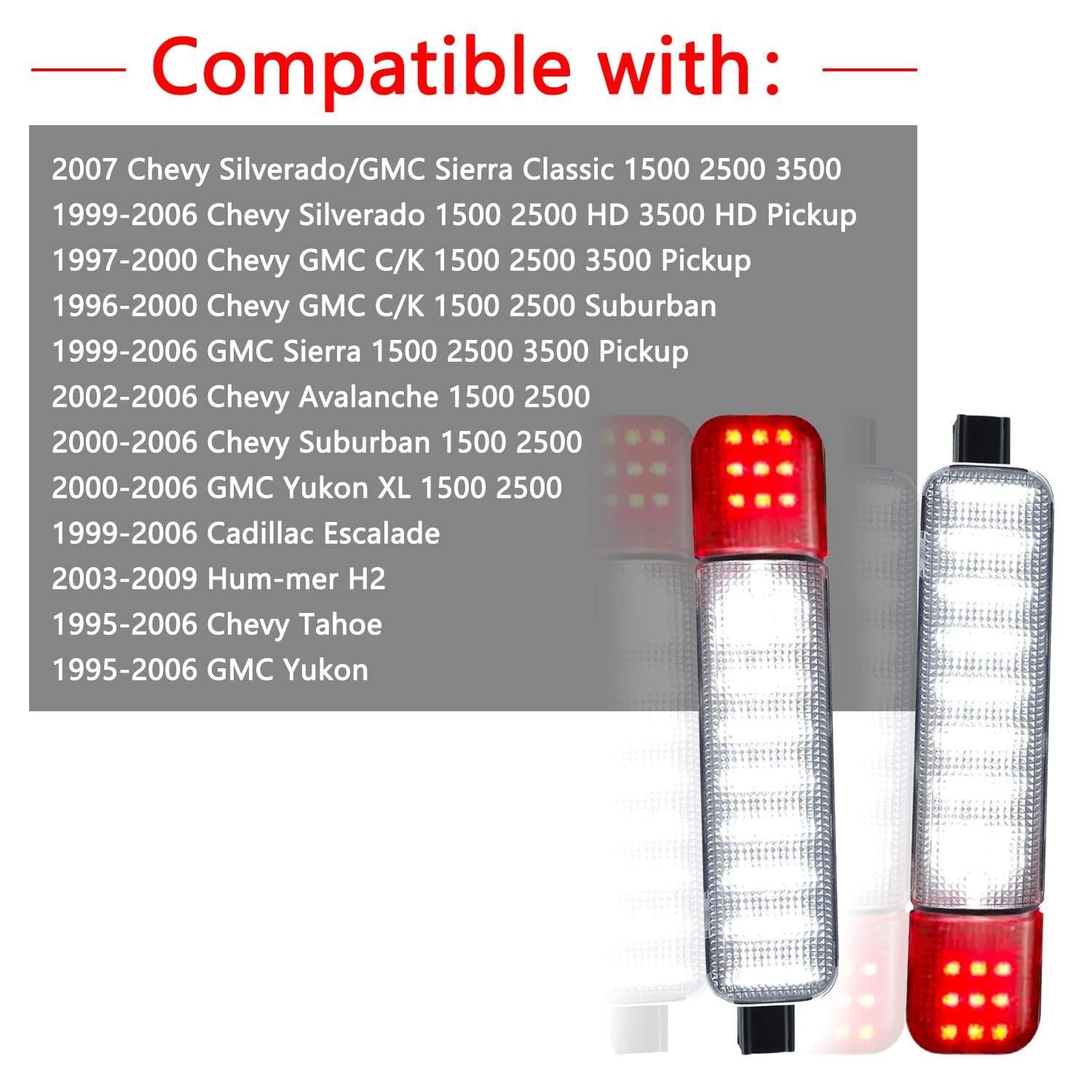 AFEISOL LED door panel courtesy lights for Chevy Sierra GMC C/K plug and play installation