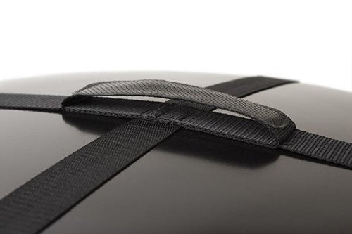 Black fire pit cover with carrying handle for Destination Gear Heininger 5996, measuring 19x19x2 inches.