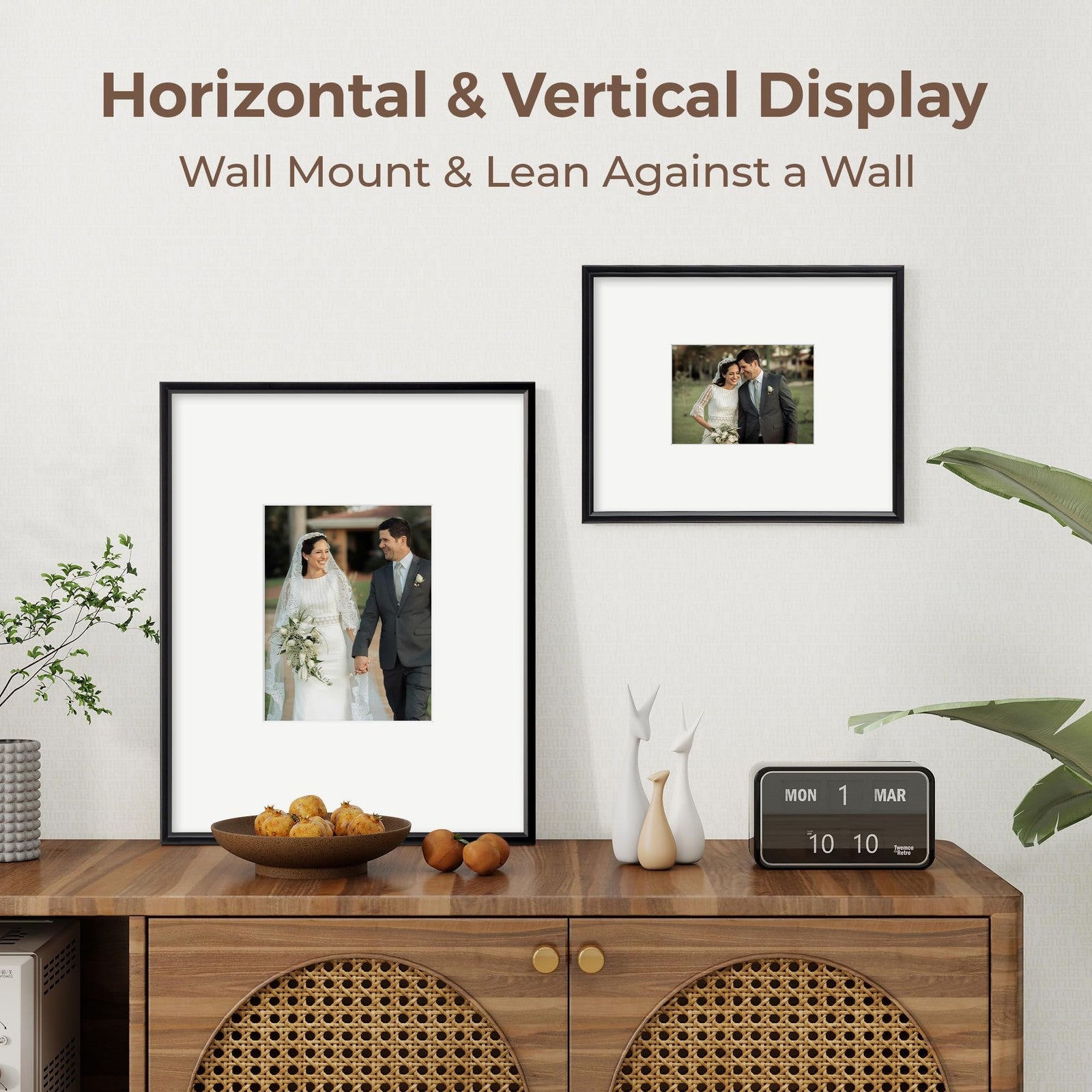 Axeman 11x14 signature frame for 5x7 photos and guest books, ideal for weddings and graduations, with a sleek design.
