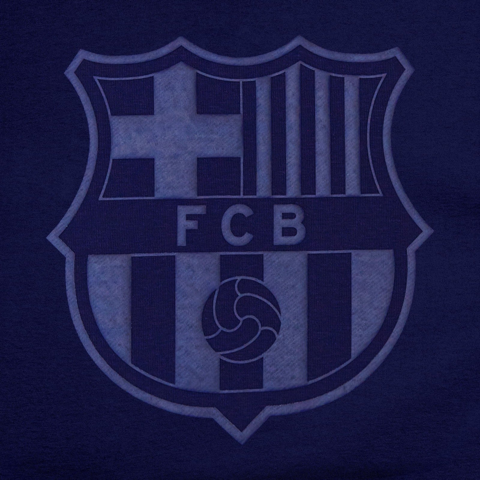 Icon Sports FC Barcelona cotton terry crewneck pullover sweatshirt showing team logo and official licensed branding.