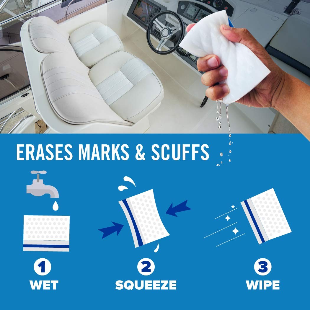Better Boat 12-pack premium boat scuff erasers for cleaning boat surfaces and removing scuffs, boating accessories for easy maintenance.