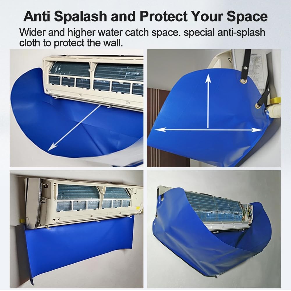 South Silk Ac cleaning bag wall protection cloth and mini split cleaning kit with multiple cloths for air conditioner maintenance.