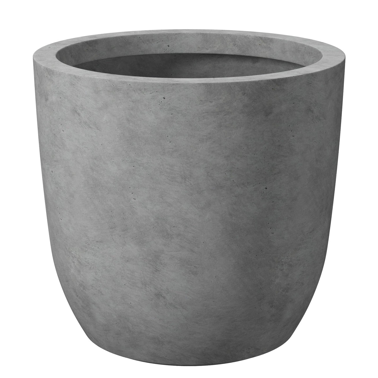 Large Kante 13.4-inch round concrete planter, modern outdoor indoor decorative pot with a sleek, minimalist design.