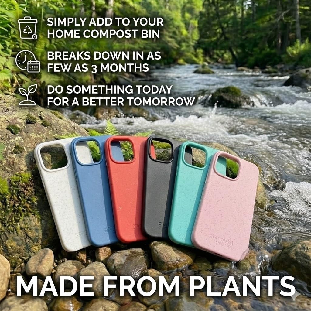 Eco by GranolaGear biodegradable phone case for iPhone 16 Pro, featuring a natural, eco-friendly design in earthy tones.