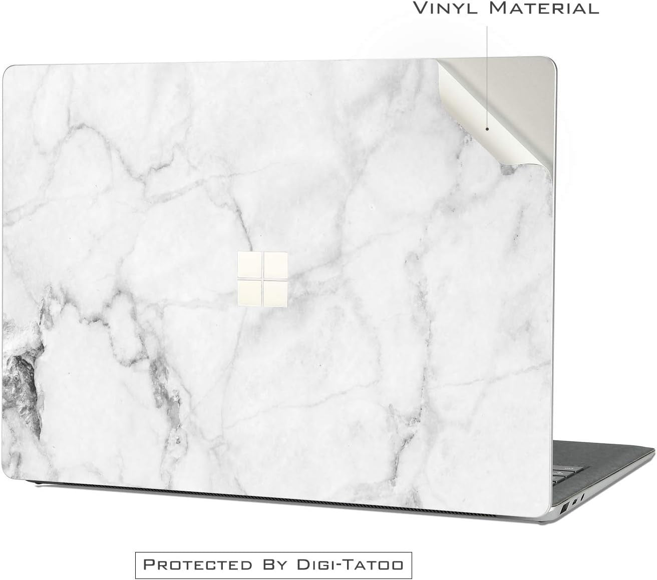 Digi-Tatoo Ultra Thin Protective Cover Skin Decal Sticker for Microsoft 2024 laptop, showing the clear, adhesive protective skin design.