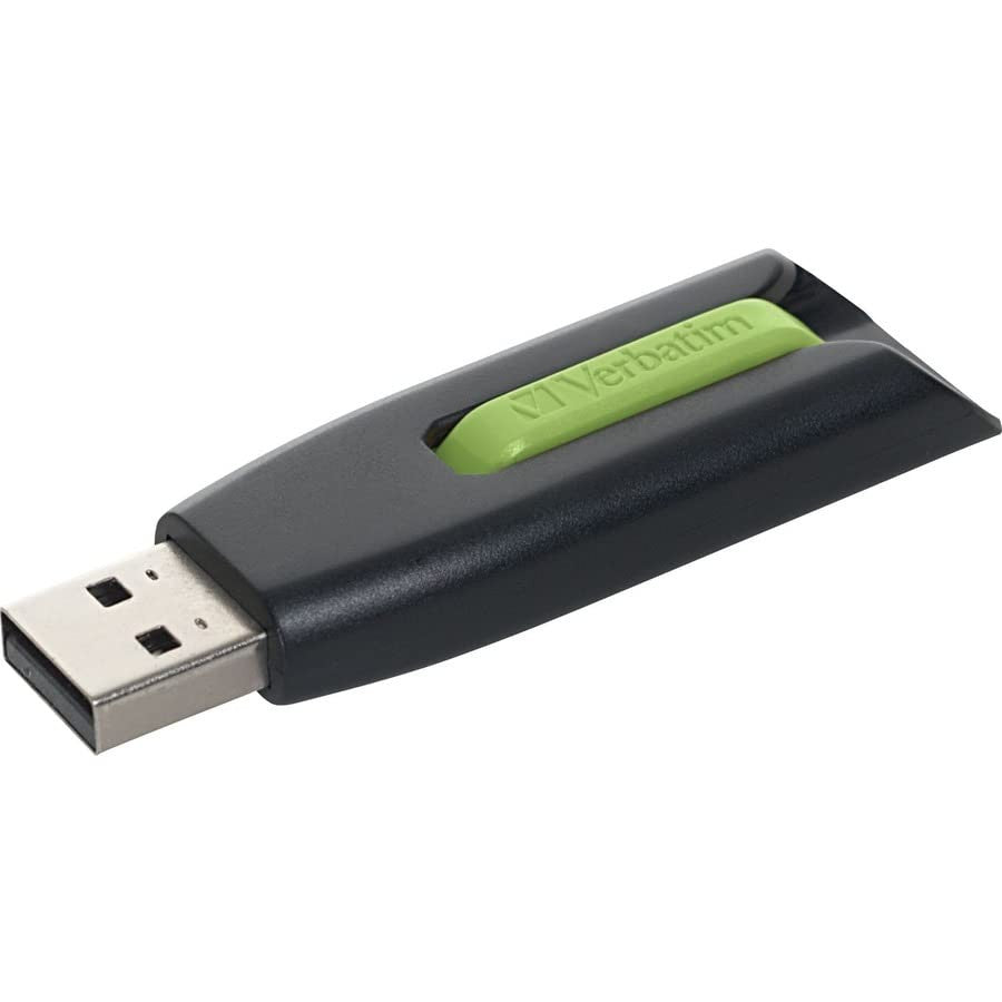 Verbatim Store 'n' Go V3 USB flash drive with black casing and USB connector, designed for portable data storage.