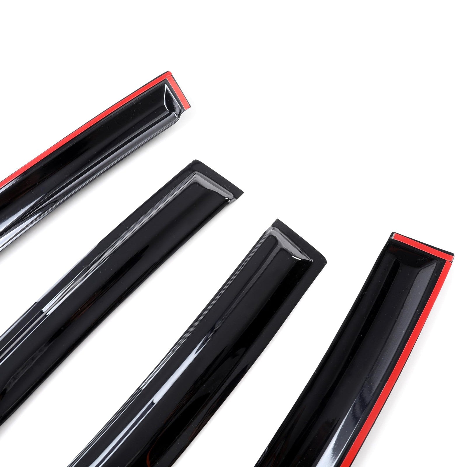 Quxunzzz rain guards side window visor for Honda Civic 4-door, outside mount, set of 4, weather-resistant window vent deflectors.