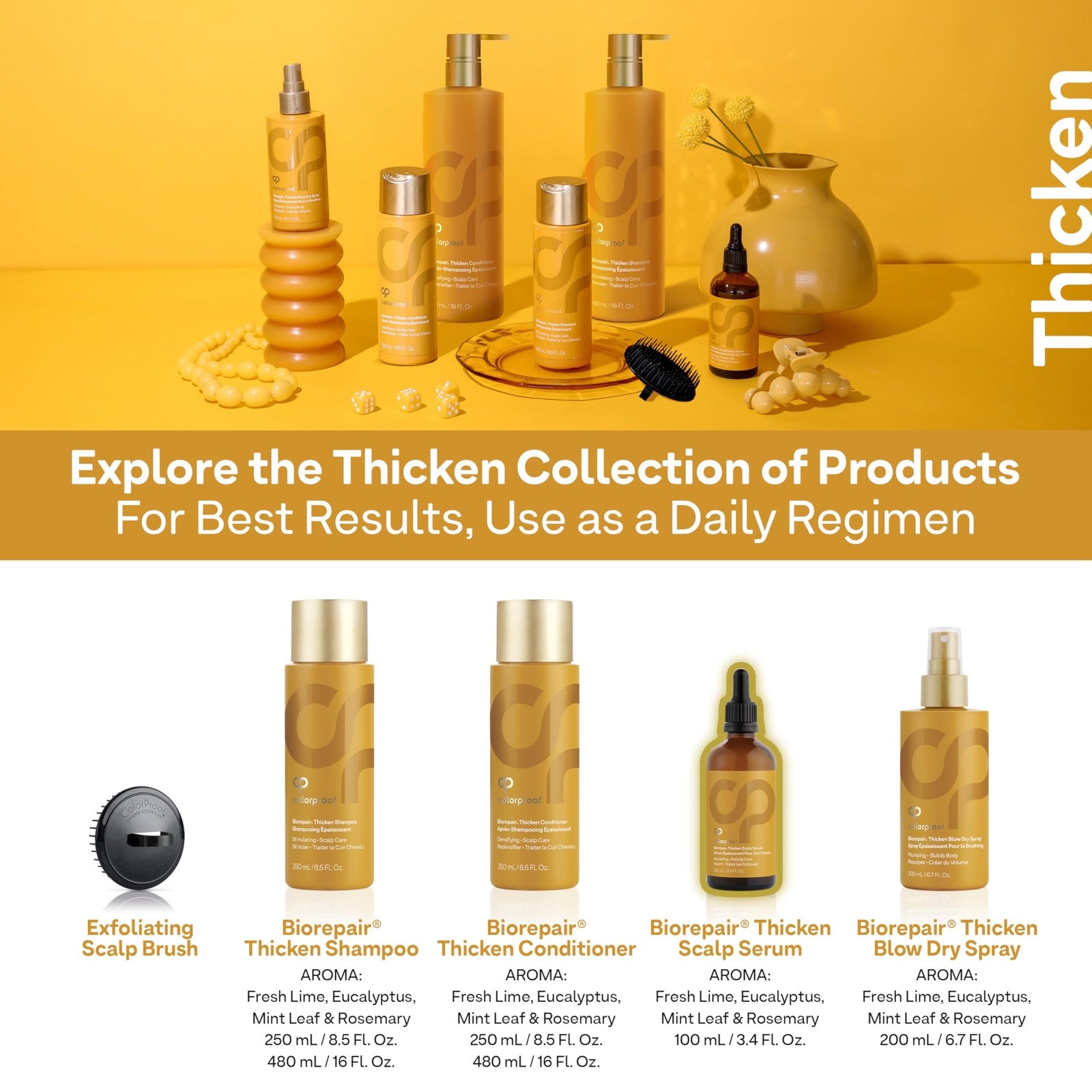 ColorProof Biorepair Scalp and Follicle Care Serum in 3.4 fl oz bottle, designed to support thickening and scalp health.