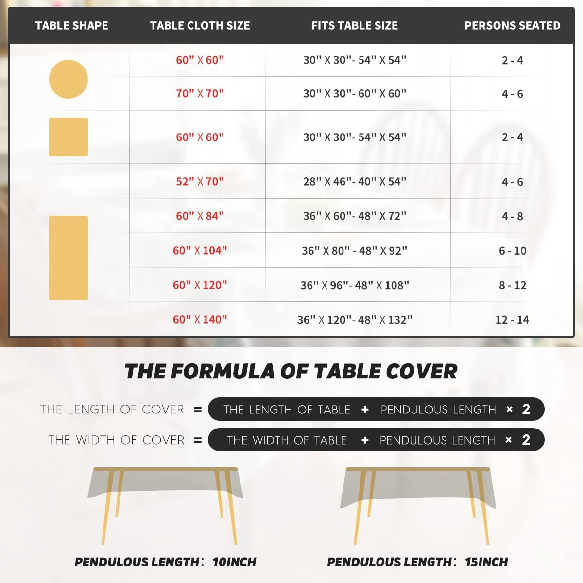 Horaldaily spring floral round tablecloth in brown wood grain design, 90x90 inches, washable and perfect for dining tables.