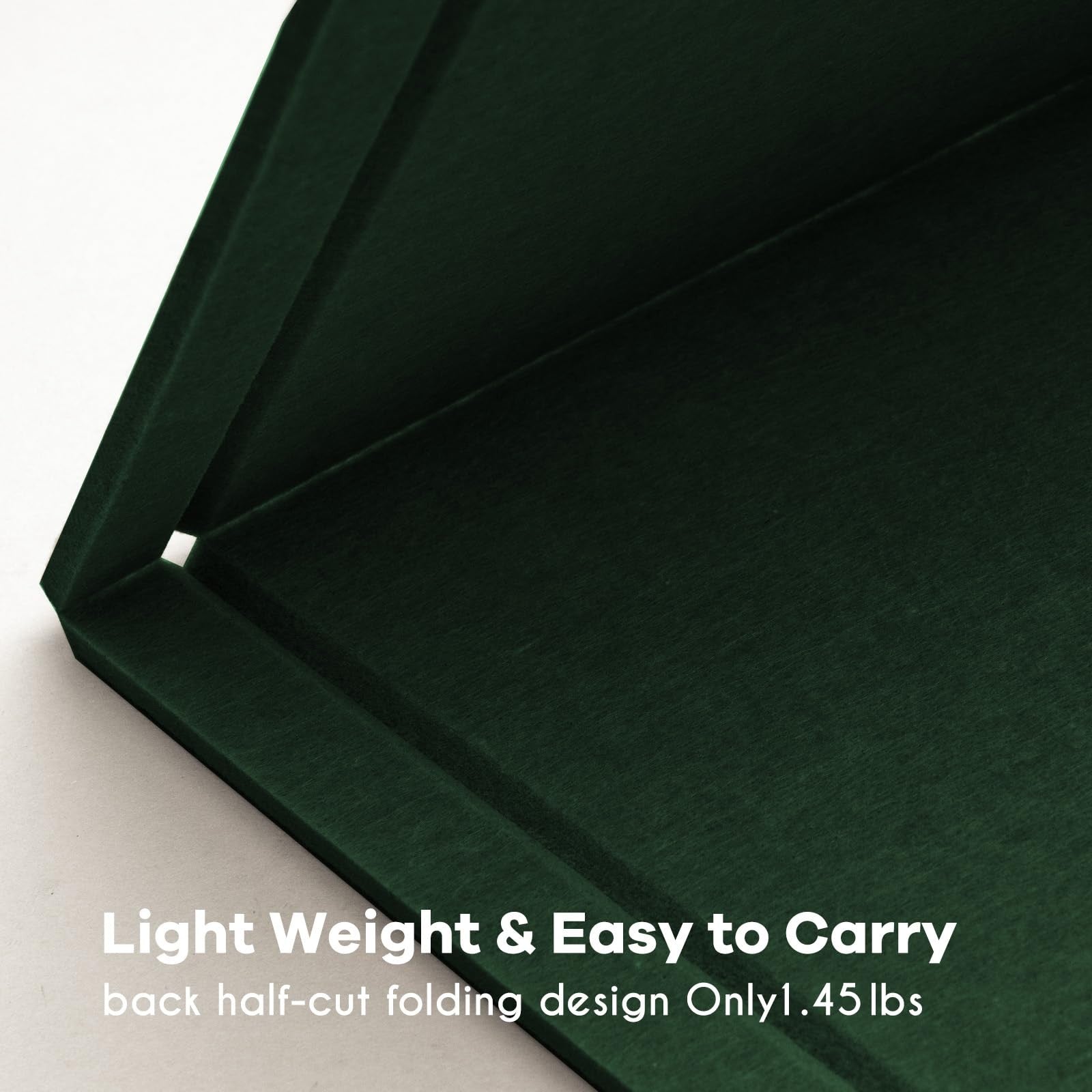 Lightomorrow 36x24 inch felt bulletin board with cork alternative, decorative pin board for home or office organization.